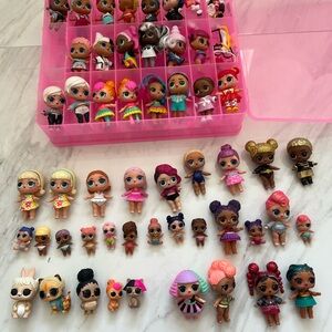 L.O.L. Surprise! Dolls !! 51 sorted 
2 Pink Storage Cases